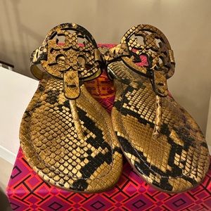 Tory Burch Snake Print Miller Sandals BRAND NEW